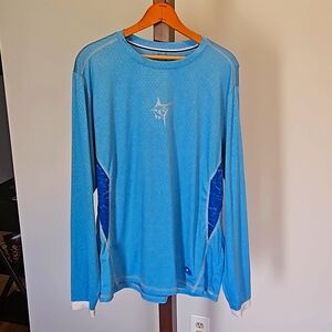 Men's blue long sleeve shirt...white water life...size M/L